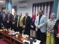نائب رئيس جامعة بنها للدراسات العليا تستقبل فريق الاعتماد البرامجي لكلية التربية النوعية